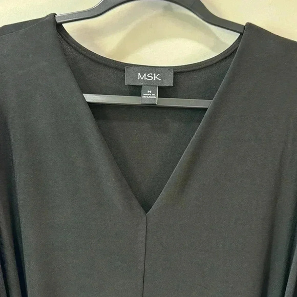 MSK Puff-Sleeve Belted Midi Dress Size M - Picture 9 of 13